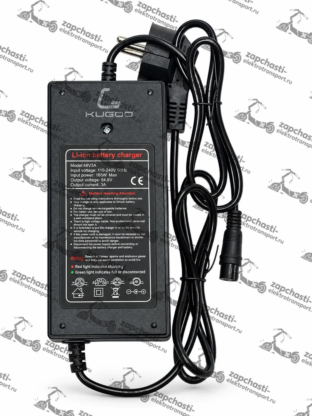 Зарядное устройство для электросамоката Kugoo F1 PRO (54.6V 3A)