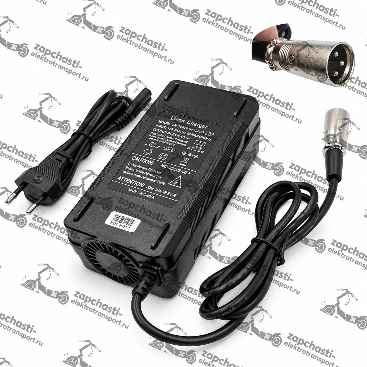 Зарядное устройство 48v 3A с разъемом XLR-18мм для электровелосипеда колхозник Huachi, Minako