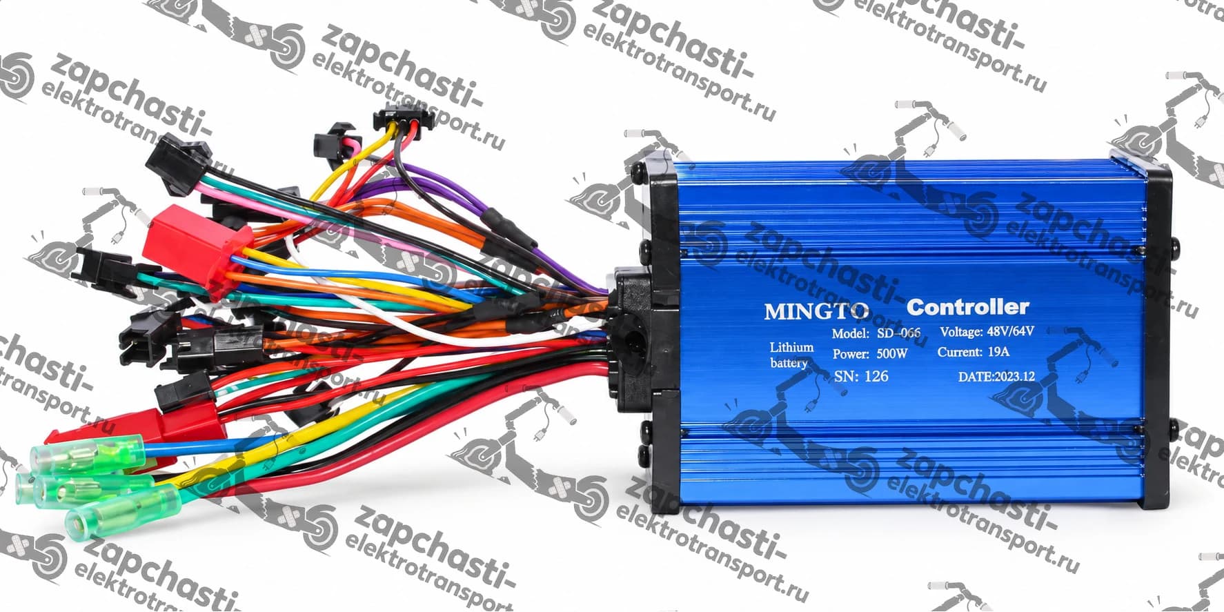 Контроллер MINGTO универсальный 64V (48V+) 500W 19A для всех видов электровелосипедов (колхозник, Монстер)